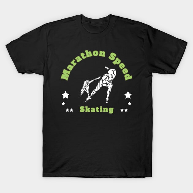 Marathon Speed Skating T-Shirt by Southern Borealis